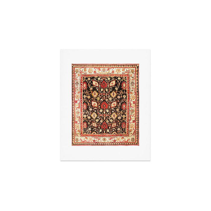 Antique Indian Agra Rug Print Art Print Gallery Image 1