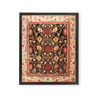 Antique Indian Agra Rug Print Framed Canvas Print Gallery Image 3