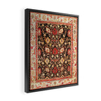 Antique Indian Agra Rug Print Framed Canvas Print Gallery Image 2
