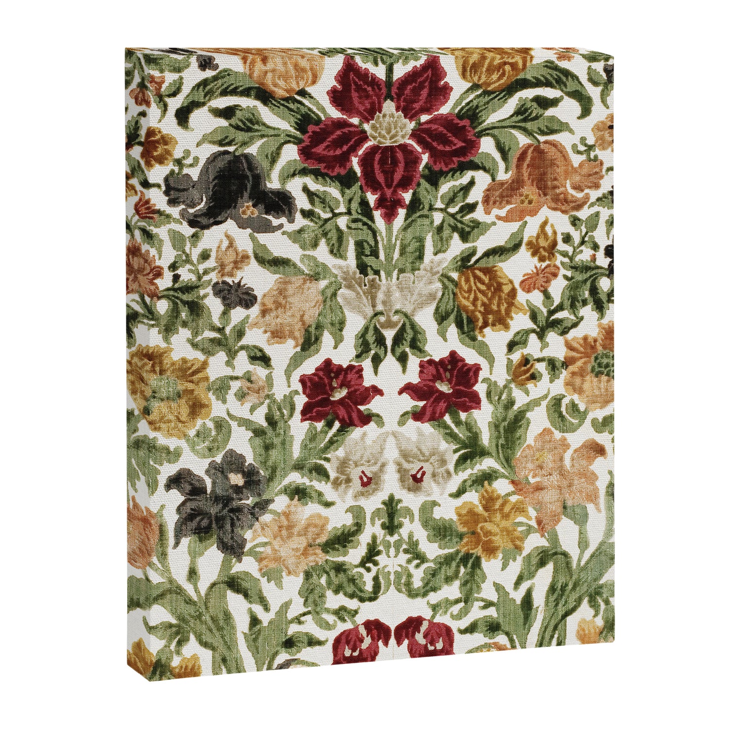 Antique Italian Floral Textile Print Canvas Print Gallery Image 3