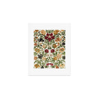 Antique Italian Floral Textile Print Art Print Gallery Image 1
