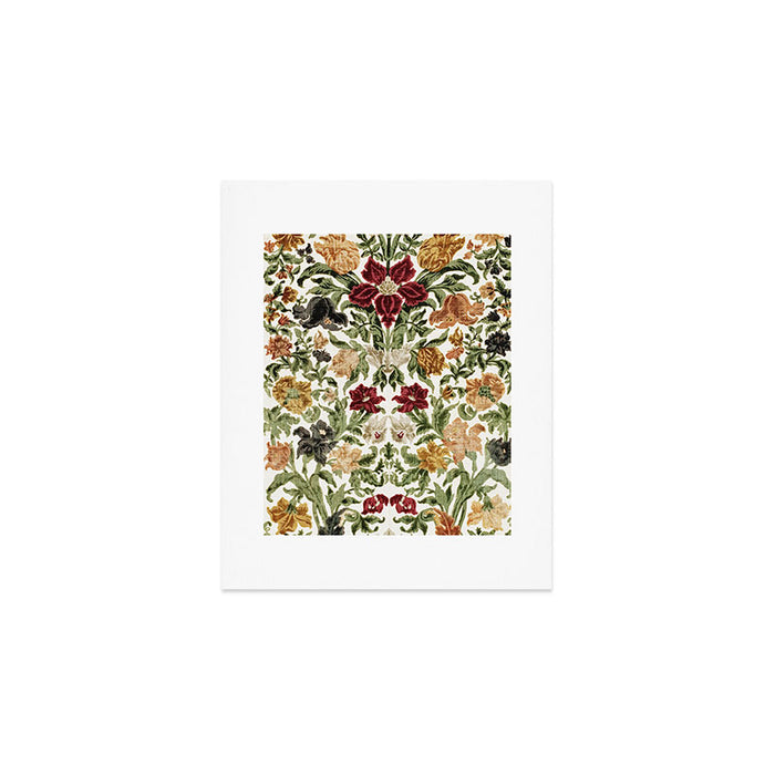 Antique Italian Floral Textile Print Art Print Gallery Image 1