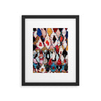 Antique Moroccan Boucherouitte Rug Print Framed Art Print Gallery Image 5