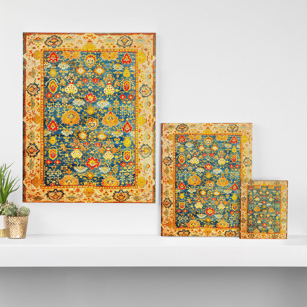 Antique Oushak Turkish Rug Print Canvas Print Gallery Image 3