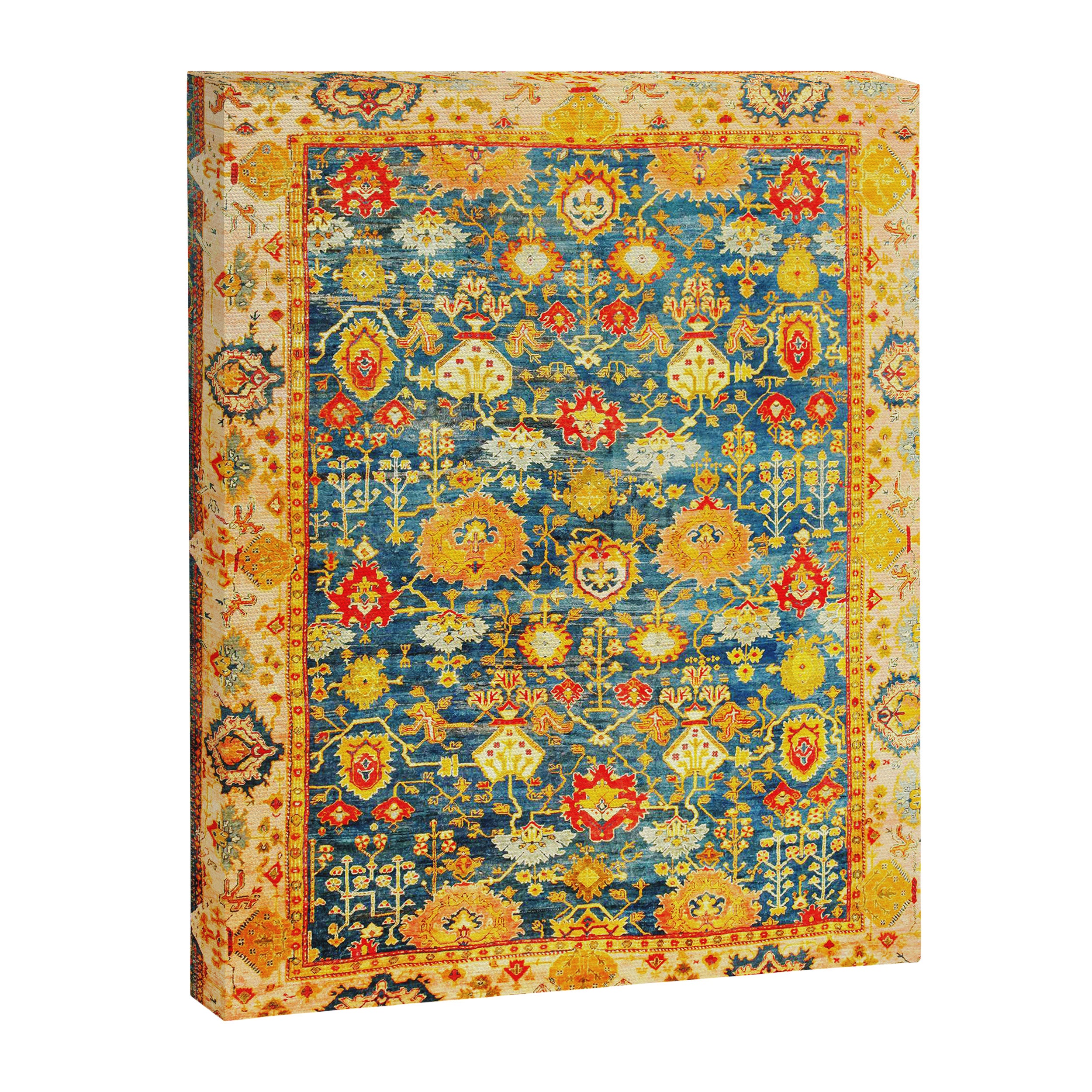 Antique Oushak Turkish Rug Print Canvas Print Gallery Image 3