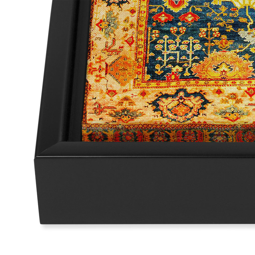 Antique Oushak Turkish Rug Print Framed Canvas Print Gallery Image 3
