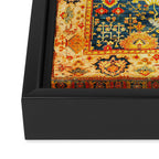 Antique Oushak Turkish Rug Print Framed Canvas Print Gallery Image 3