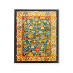 Antique Oushak Turkish Rug Print Framed Canvas Print Gallery Image 3