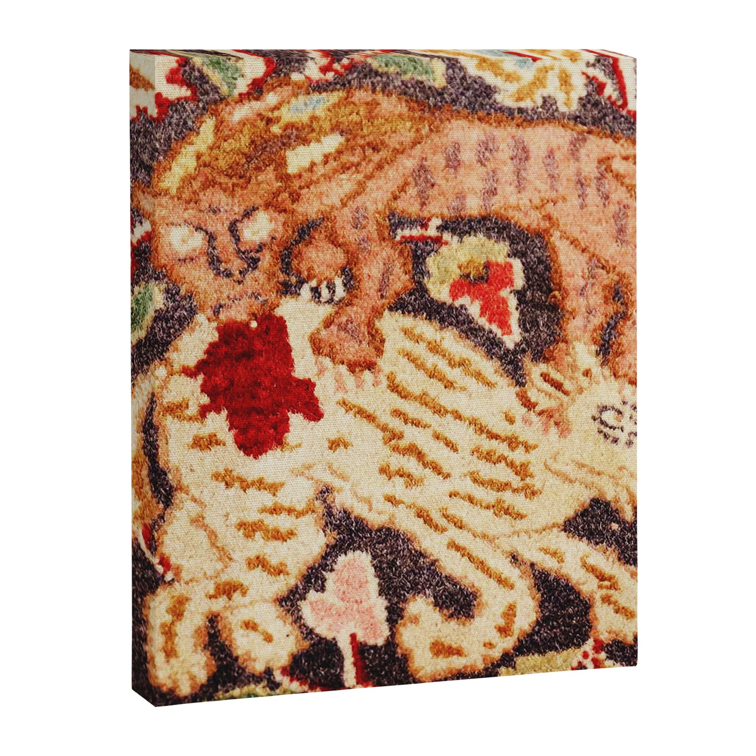 Antique Persian Animal Rug Print Canvas Print Gallery Image 3