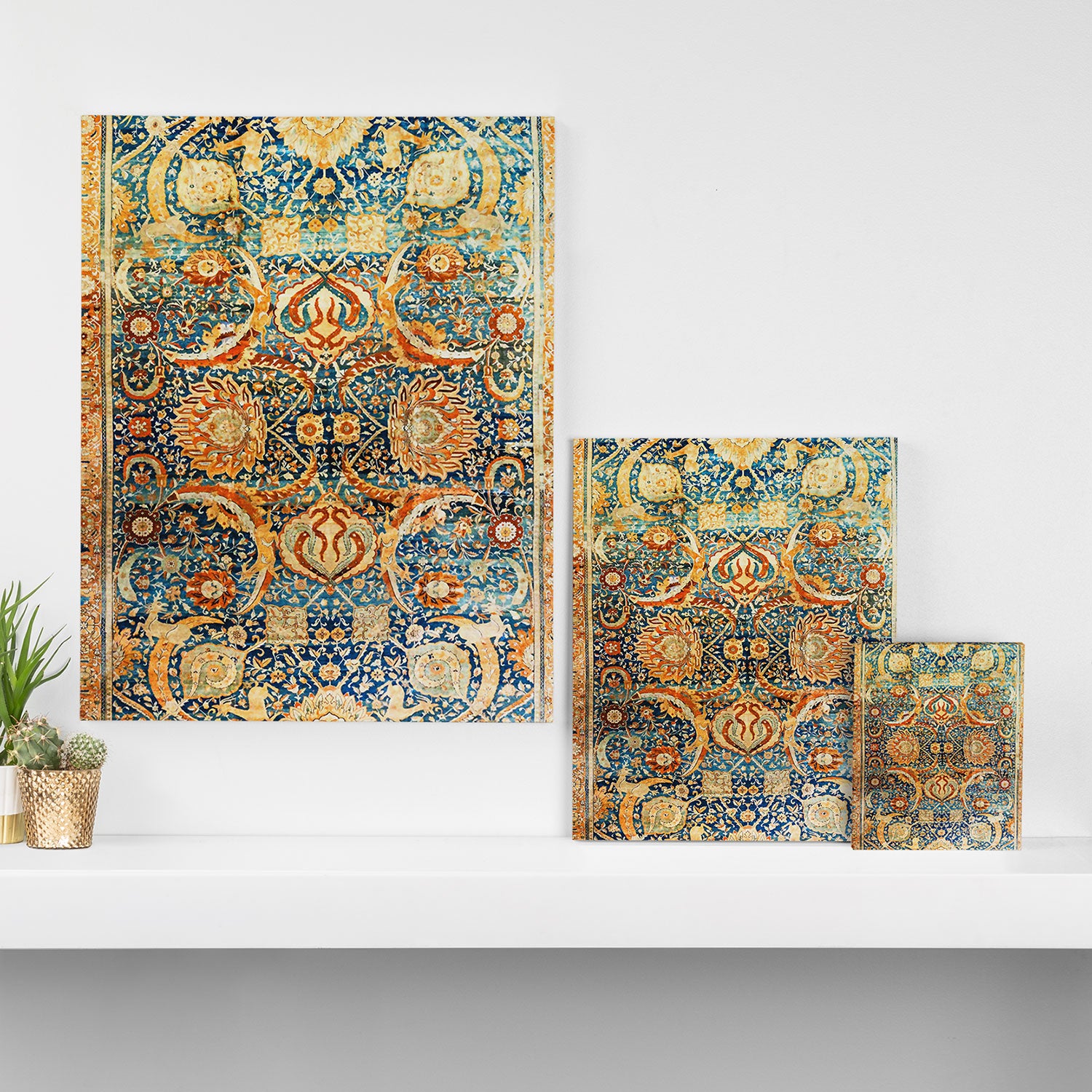 Antique Persian Animal Rug Print Canvas Print Gallery Image 3