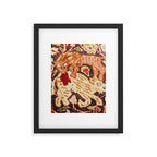 Antique Persian Animal Rug Print Framed Art Print Gallery Image 5