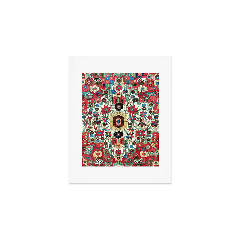 Antique Persian Bakhtiari Rug Print Art Print Gallery Image 1