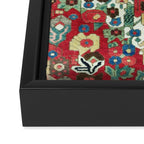 Antique Persian Bakhtiari Rug Print Framed Canvas Print Gallery Image 3