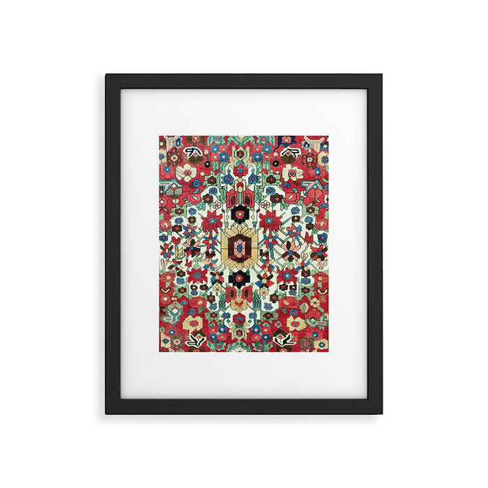Antique Persian Bakhtiari Rug Print Framed Art Print Gallery Image 1