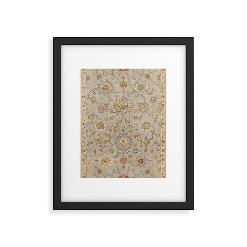 Antique Persian Floral Medallion Vector Painting Framed Art Print Gallery Image 4