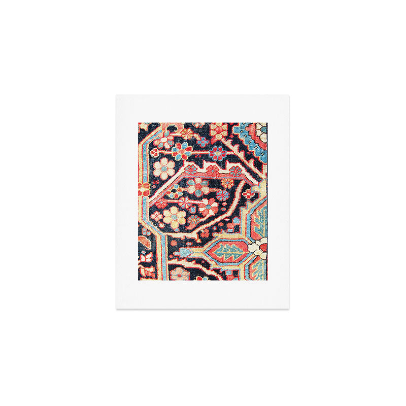Antique Persian Heriz Carpet Print Art Print Gallery Image 1