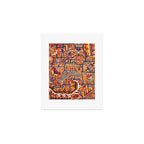 Antique Persian Heriz Carpet Print  Art Print Gallery Image 1