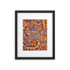 Antique Persian Heriz Carpet Print  Framed Art Print Gallery Image 4
