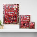 Antique Persian Hunting Rug Canvas Print Gallery Image 3