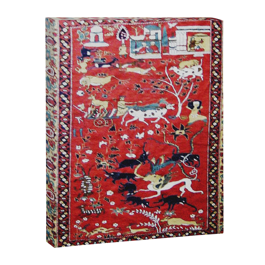 Antique Persian Hunting Rug Canvas Print Gallery Image 3