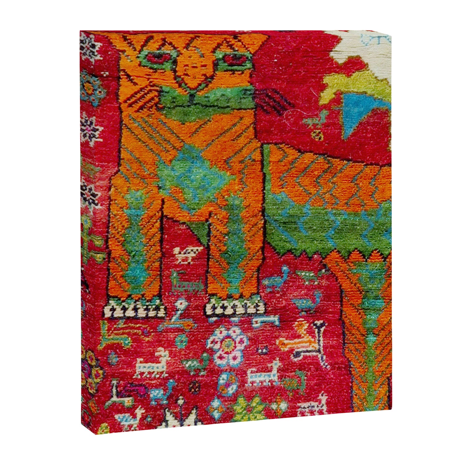 Antique Persian Hunting Rug With Lion Print Canvas Print Gallery Image 3