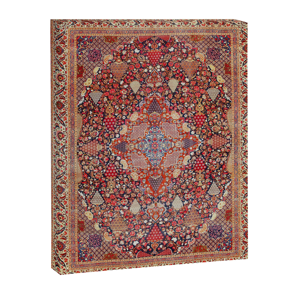 Antique Persian Kashan Dabir Rug Print Canvas Print Gallery Image 3
