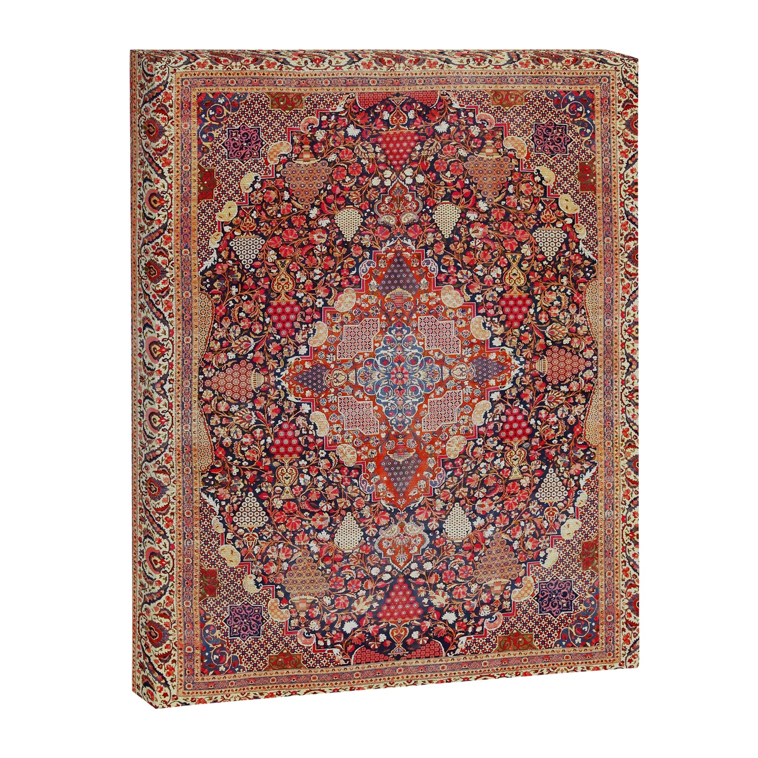 Antique Persian Kashan Dabir Rug Print Canvas Print Gallery Image 3