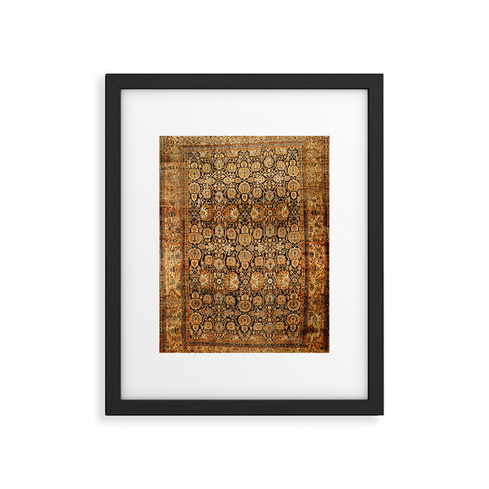 Antique Persian Malayer Rug Print Framed Art Print Gallery Image 1