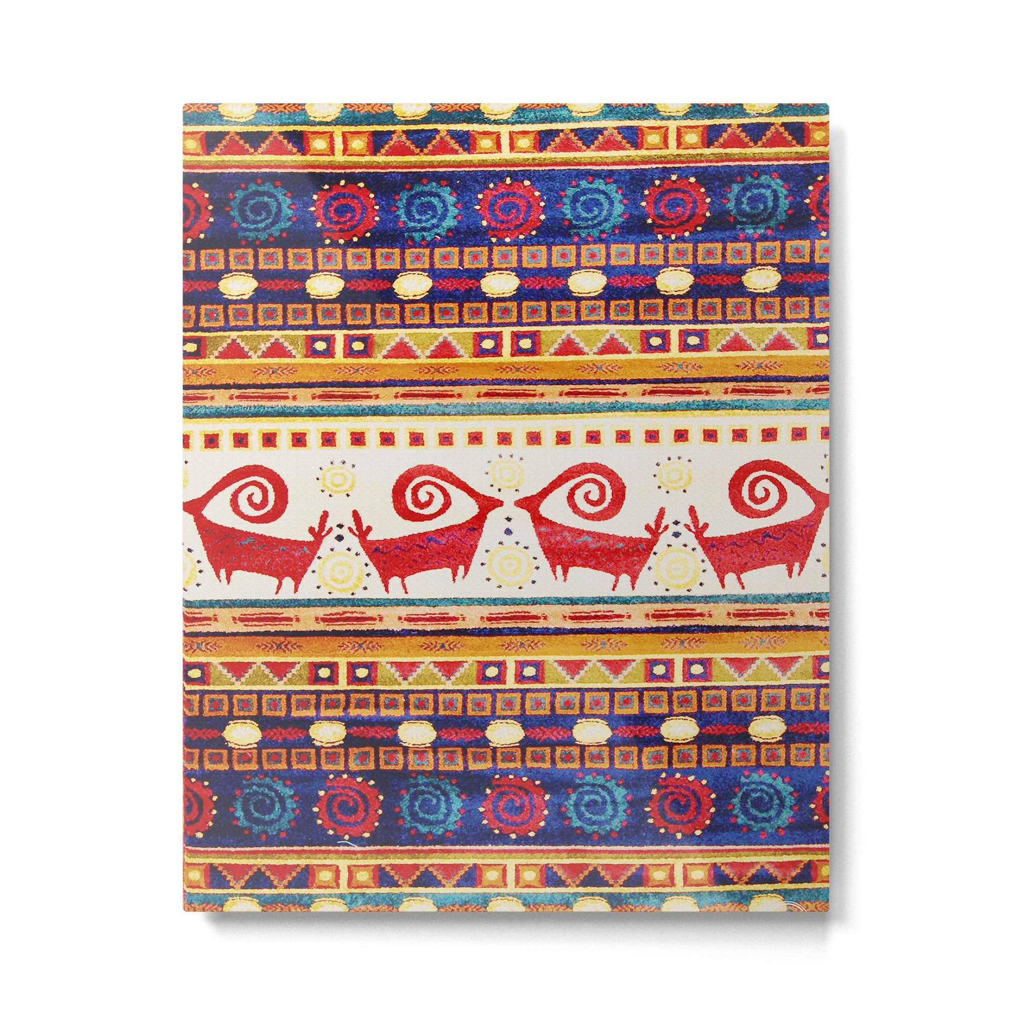Antique Persian Rug Print With Abstract Quadrupeds Metal Print Gallery Image 4