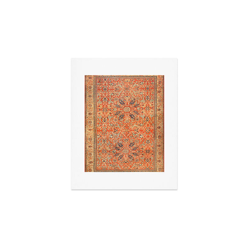 Antique Persian Sultanabad Rug Print Art Print Gallery Image 1