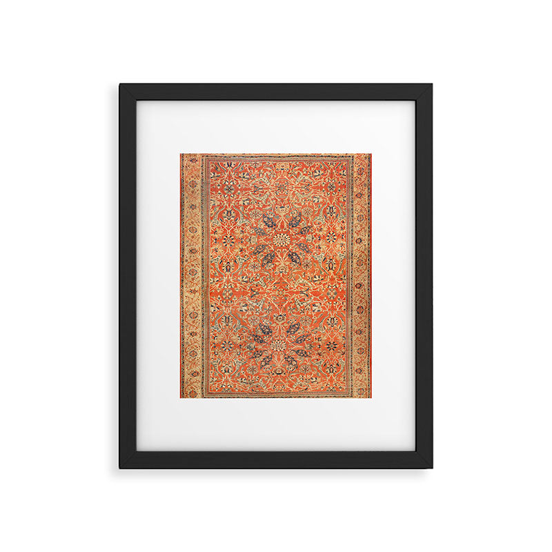 Antique Persian Sultanabad Rug Print Framed Art Print Gallery Image 4