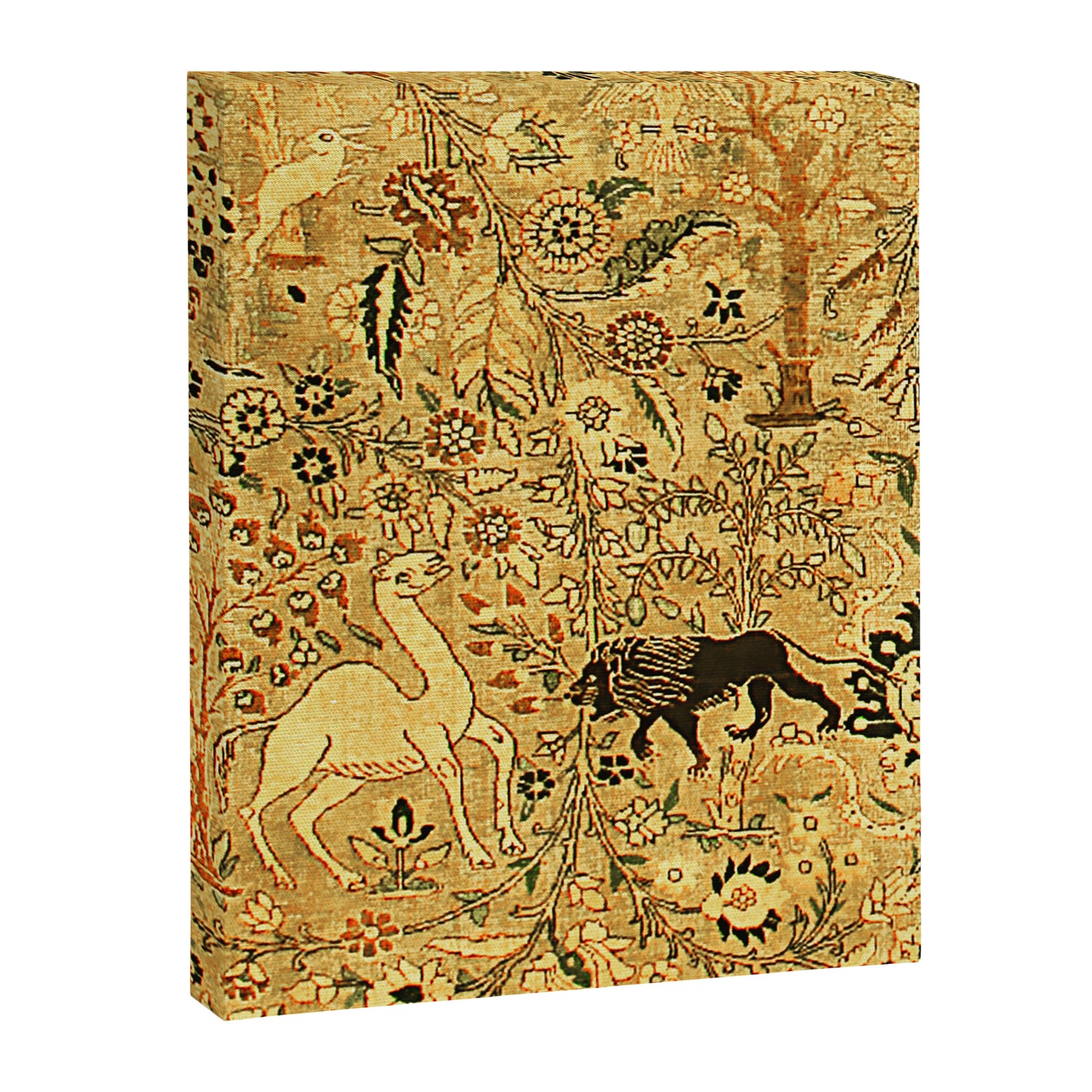 Antique Persian Tabriz Animal Rug Print Canvas Print Gallery Image 3