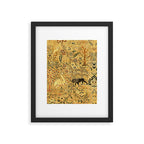 Antique Persian Tabriz Animal Rug Print Framed Art Print Gallery Image 6