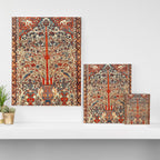 Antique Persian Tree Of Life Rug Print  Canvas Print Gallery Image 3