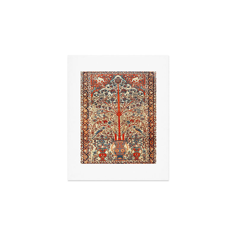 Antique Persian Tree Of Life Rug Print  Art Print Gallery Image 1