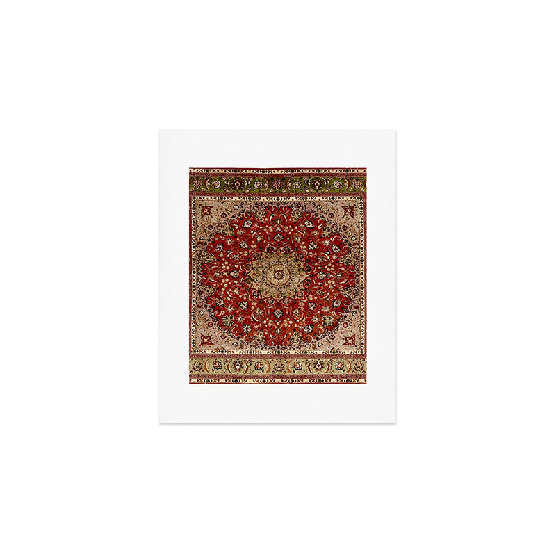 Antique Persian Vintage Rug Pattern Digital Art Art Print Gallery Image 1