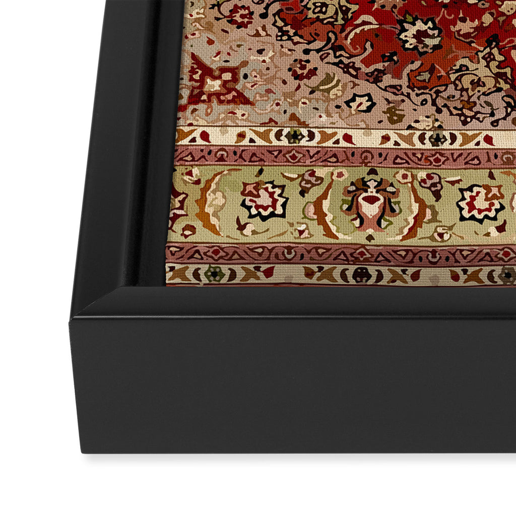 Antique Persian Vintage Rug Pattern Digital Art Framed Canvas Print Gallery Image 3