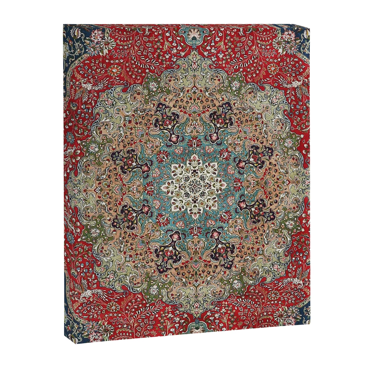 Antique Red Blue Black Persian Carpet Print Canvas Print Gallery Image 3