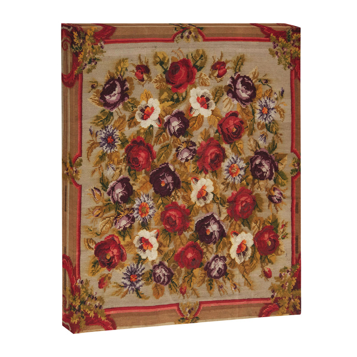 Antique Russian Bessarabian Floral Rug Print Canvas Print Gallery Image 1