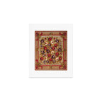 Antique Russian Bessarabian Floral Rug Print Art Print Gallery Image 1