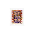 Antique Shirvan Rug With Abstract Peacock Print Art Print Gallery Image 1