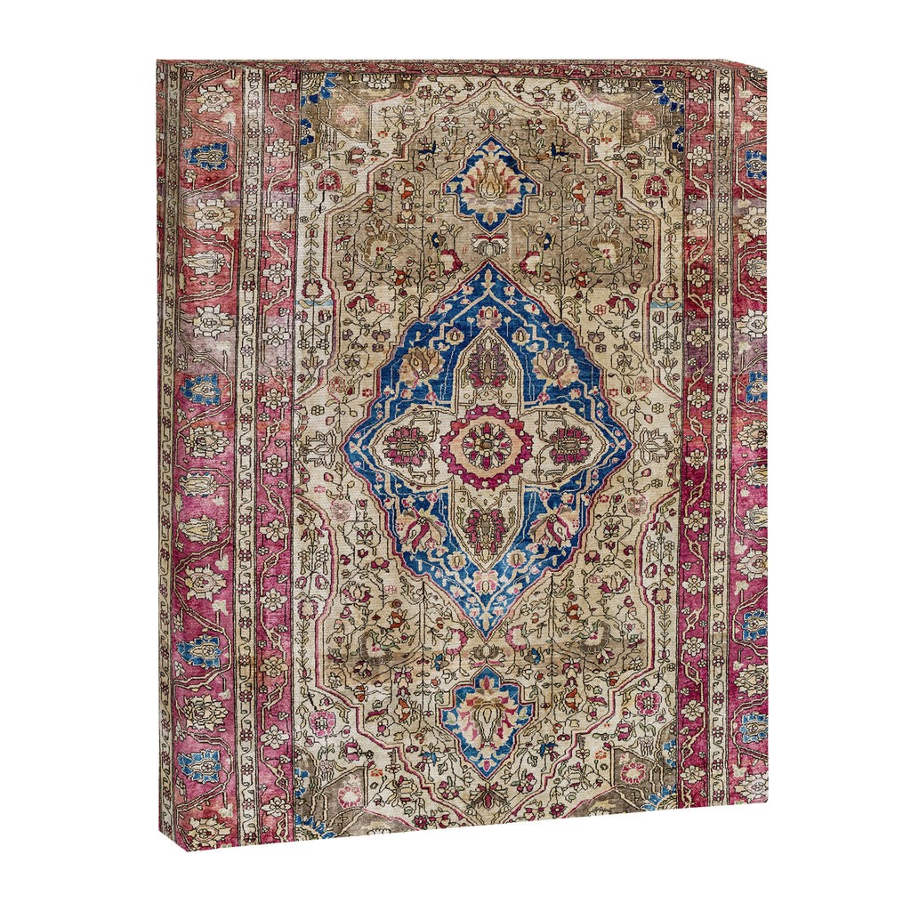 Antique Silk Kashan Persian Rug Print Canvas Print Gallery Image 3