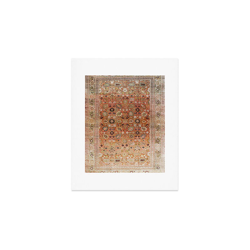Antique Tabriz Persian Rug Print Art Print Gallery Image 1