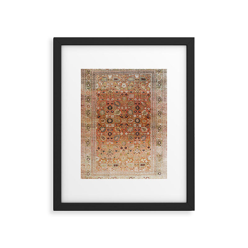 Antique Tabriz Persian Rug Print Framed Art Print Gallery Image 5