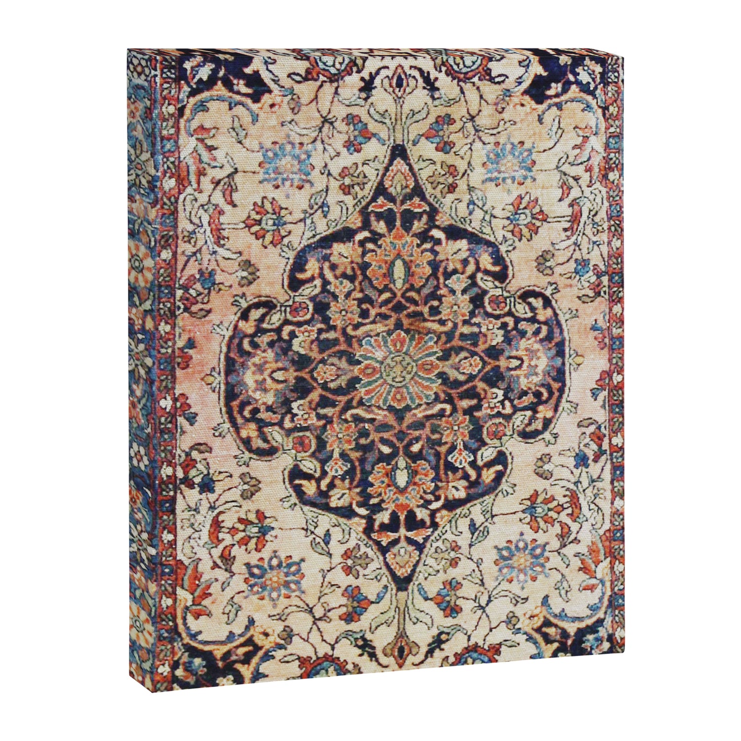 Antique Tabriz Rug Print With Abrashed Field Canvas Print Gallery Image 3