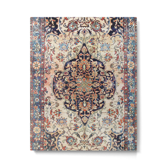 Antique Tabriz Rug Print With Abrashed Field Metal Print Gallery Image 1