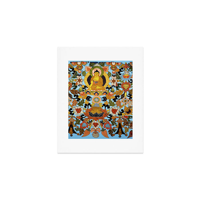 Antique Tibetan Floral Textile Print Art Print Gallery Image 1