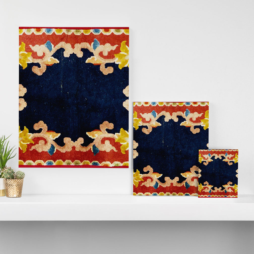 Antique Tibetan Saddle Rug Print Canvas Print Gallery Image 3