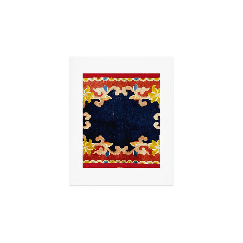 Antique Tibetan Saddle Rug Print Art Print Gallery Image 1