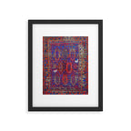 Antique Timuri Bird Baluch Main Carpet Print Framed Art Print Gallery Image 4